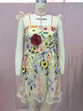 direct-to-consumer fashionable european and american cross-border  women's clothing: sexy, bodycon, embroidered floral cami dress