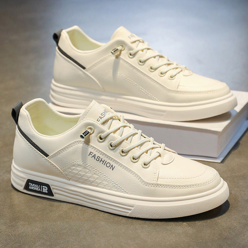Men's shoes 2025 winter new trendy versatile breathable white sneakers lightweight soft sole casual student skate shoes