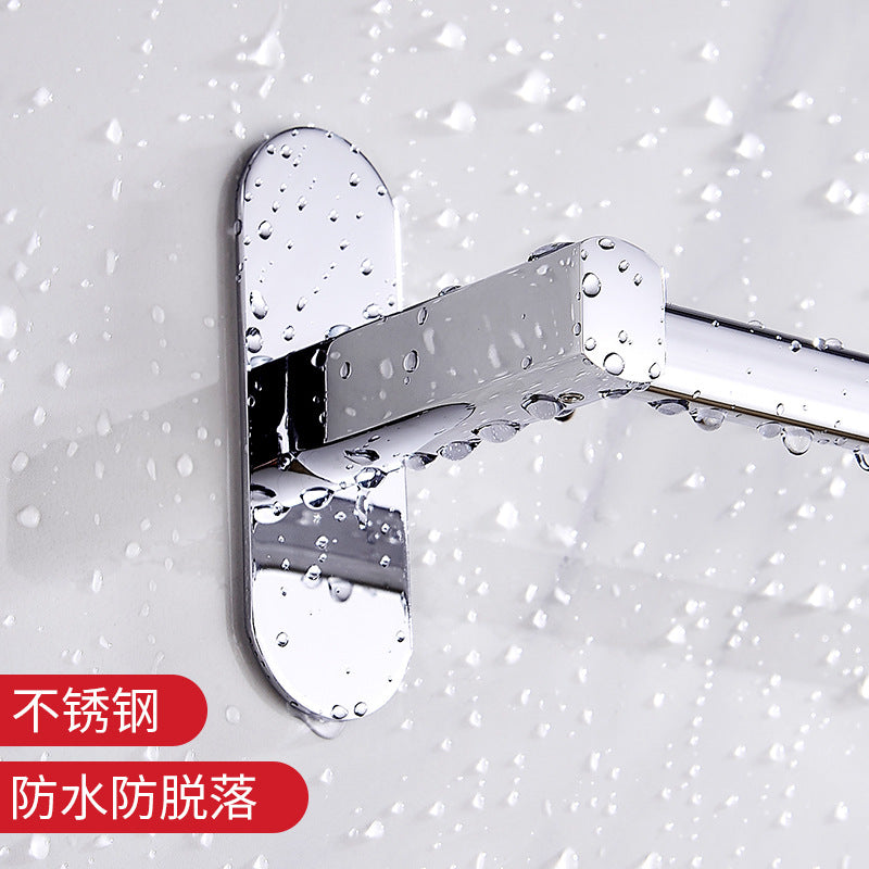 Stainless steel slipper rack bathroom toilet non-punching wall wall-mounted toilet door rear drain shoe storage rack