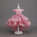Exportnew arrivalgirl dress kids trailing princess dress mesh puffy performance dress flower girl dress cross-border in stock