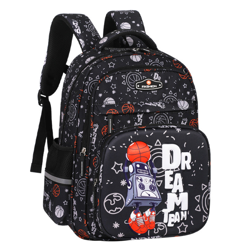 New arrival cartoon 3d elastic fabric large capacity primary school student schoolbag stereo burden reduction spine protection lightweight backpack