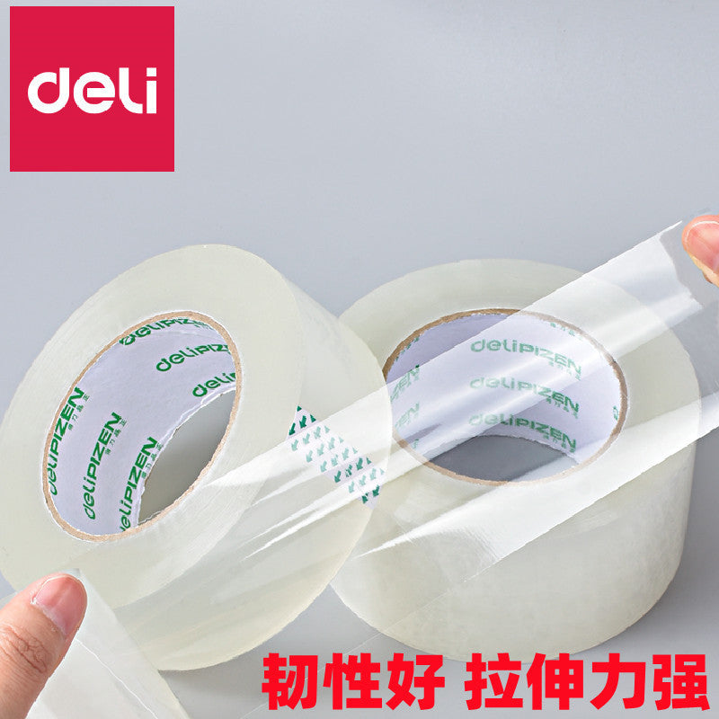 Deli transparent wide tape express packing tape 6cm large roll sealing tape sealing tape wholesale in large quantities of whole boxes