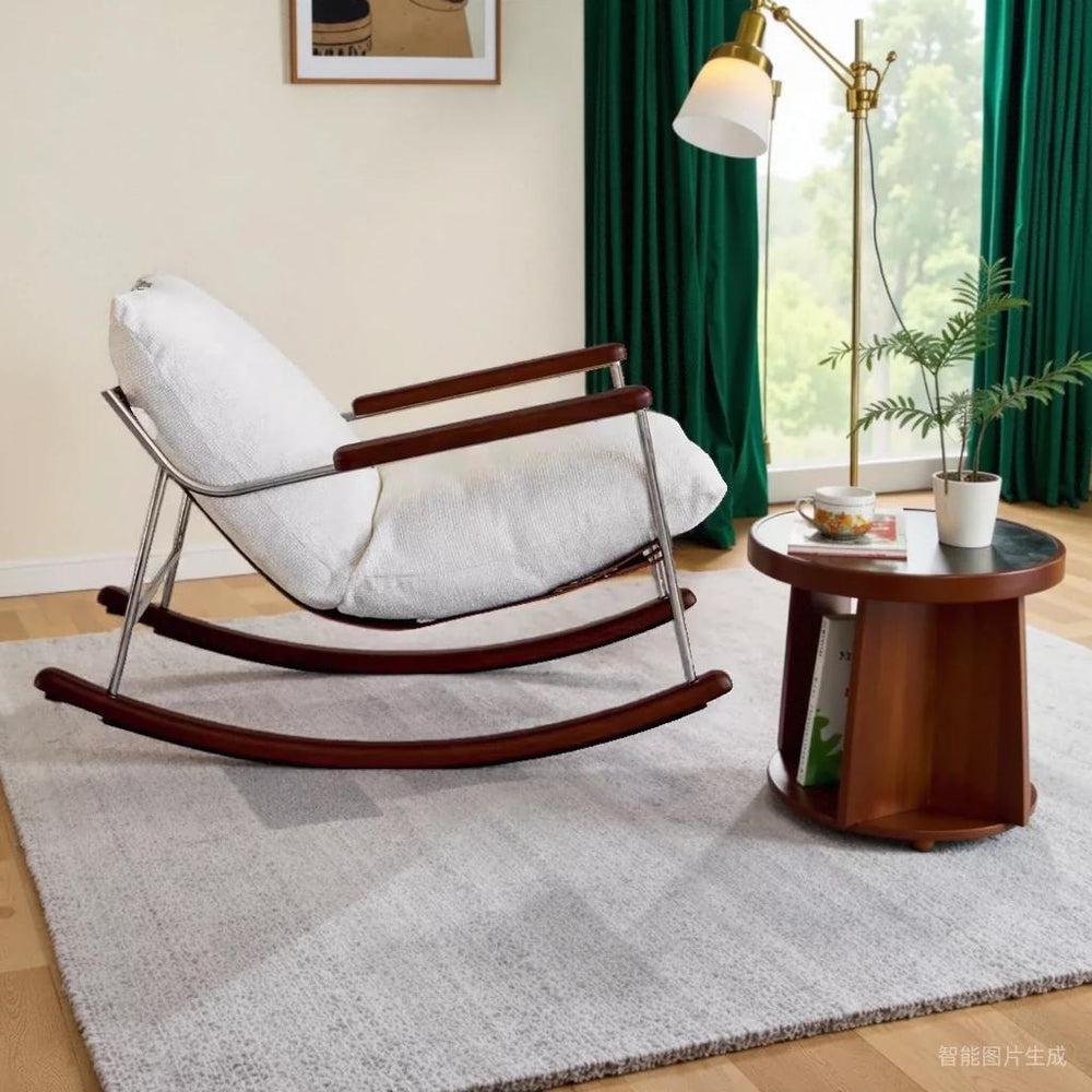 Single fika rocking chair italianaccessible luxury casual sofa rocking chair living room balcony lazy rocking chair sofa wholesale