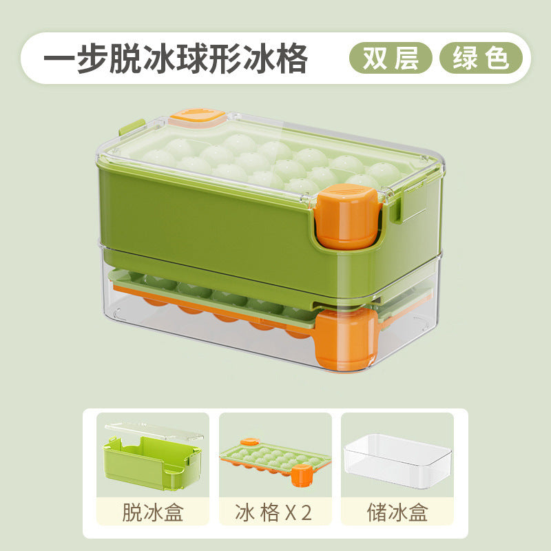Ice grid mold with lid ice storage press ice box food grade ice cube mold easy demoulding large capacity ice storage box