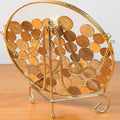 2026 new round coin frame desktop ornament gift coin collection frame metal copper edge material ornament
