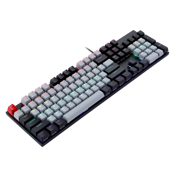 Yunguoguo K135 metal panel Thai mechanical keyboard 104 keys RGB light luminous computer office e-sports game