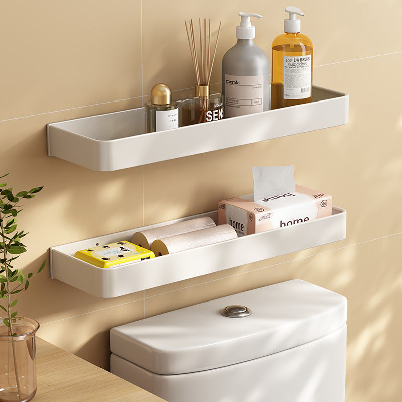 White toilet rack No punching Wall-mounted toilet Toilet washstand Wall bathroom storage rack