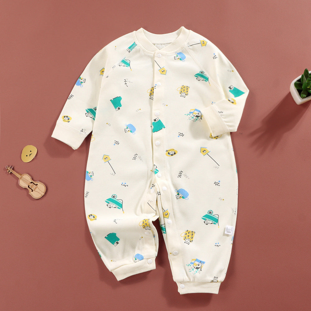 Baby romper - spring/autumn style, 100% cotton, seamless, 3-18 months, crawling suit, cute long-sleeve onesie, baby clothes