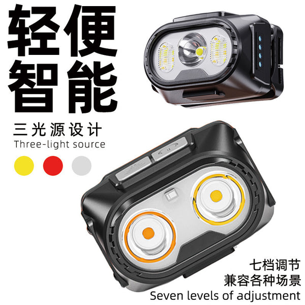 Strong light head-mounted charging super bright fishing light outdoor lighting long battery life ultra light induction small headlight