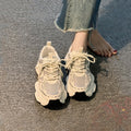 Thick sole dad shoes for women 2026new arrivalautum thin mesh breathable mesh shoes heighteningcasual sports shoes