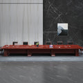 Saint li paint conference table with solid wood veneer, rectangular table, company meeting large negotiation table and chair set