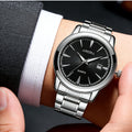 2026 new men's business waterproof watch, stainless steel band, quartz casual watch - cross-border exclusive, ready to ship