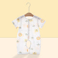 Baby short-sleeve romper with open crotch - summer outfit for infants and toddlers - class a pure cotton thin summer clothes - baby onesie for summer