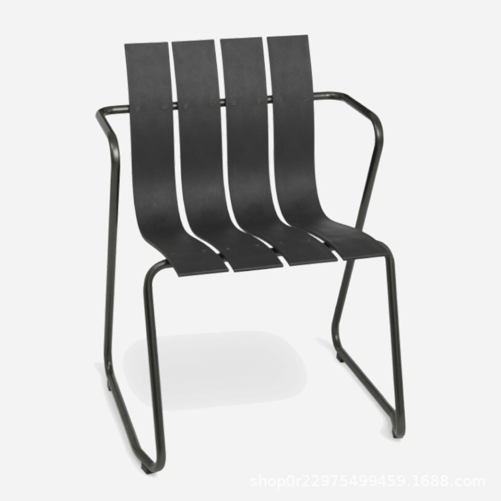 Aluminum alloy outdoor table and chair combination courtyard open-air Internet celebrity leisure table and chair milk tea shop homestay waterproof sunscreen tea table