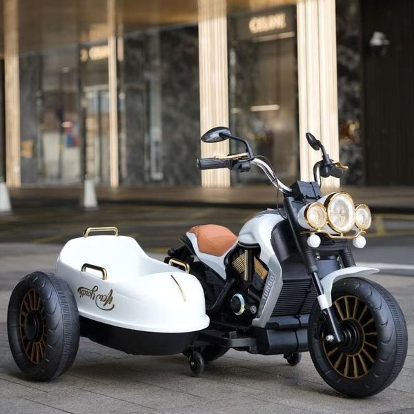 Children's electric motorcycle Baga car double seat baby toy car boys and girls birthday gift charging three wheels