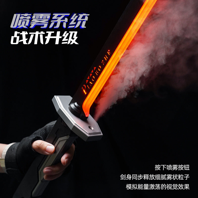 Tiktok viral spark lightsaber with light & spray - interstellar spark battle blade - novelty & unique kids' toy