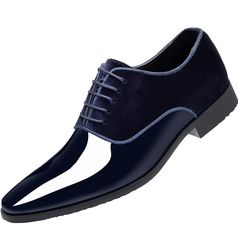 Men's formal business leather shoes - lightweight, trendy, low-cut, british style, pointed toe, in-stock, wedding/groom shoes