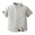 Source factory children's clothing kids candy color shirt personalized boys shirt medium large children stand collar boys shirtlong sleeves