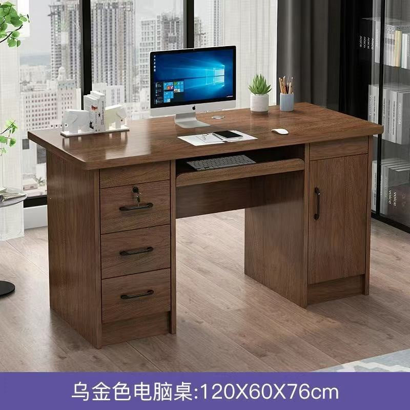 Solid wood eco-friendly desktop computer desk - office desk, small apartment home use, drawer bedroom desk, student table, writing desk