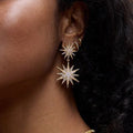 hot-selling eight-pointed star accessible luxury diamond earrings stylishfashionelegant cold style snowflake earrings jewelry for women