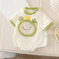 Summer outwear short sleeve haha super cute baby summer clothes one-piece baby boy thin clothes climbing suit one-piece