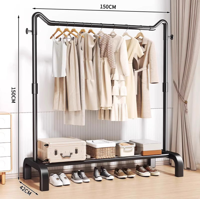 Clothes drying rack floor-standing for home bedroom hanging clothes foldable simple indoor dormitory movable storage rack for drying clothes and hats