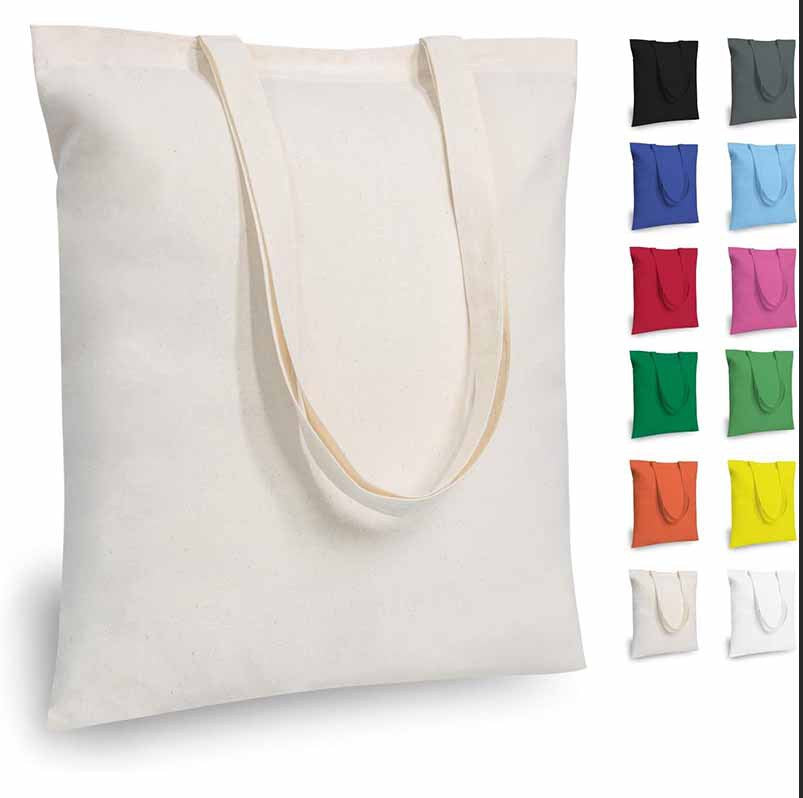 Pure cotton canvas bag custom logo spot blank bag wholesale tote bag shopping cotton bag