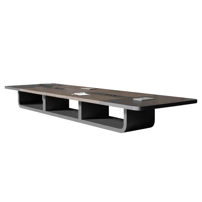 Saint-li conference table set - modern minimalist rectangular reception & negotiation table with chairs - light luxury, large capacity