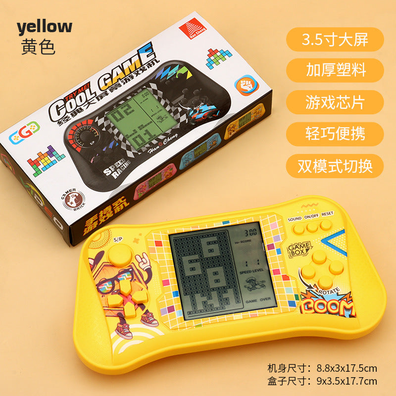 Wholesale cross-border large screen tetris game console - classic retro nostalgic 80/90s handheld game console for kids