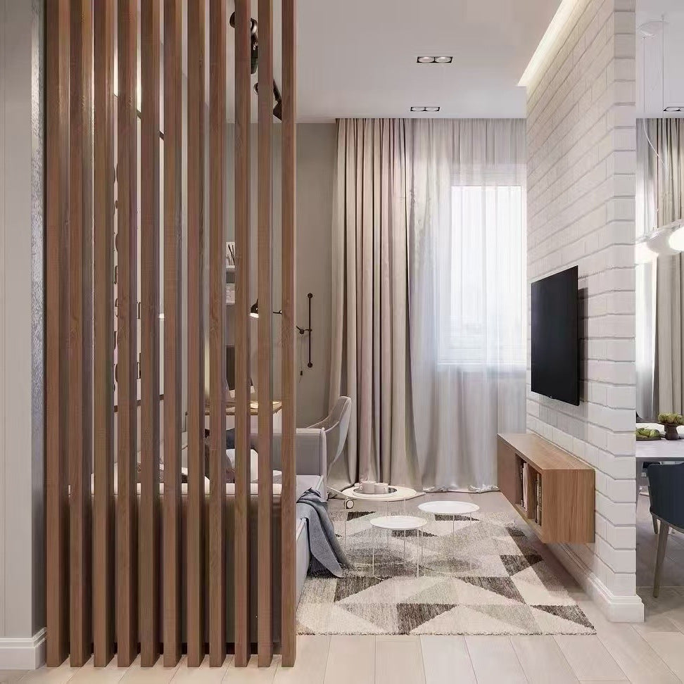 Screen partition living room entrance entrance room partition free punching vertical strip decorative partition column office screen