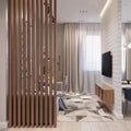 Screen partition living room entrance entrance room partition free punching vertical strip decorative partition column office screen