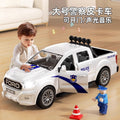 Kids' large police car, security pickup truck, swat rescue vehicle - sound & light musical toy car, realistic model