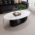 Italian style home light luxury oval tempered glass combination coffee table, high-end living room new modern minimalist coffee table