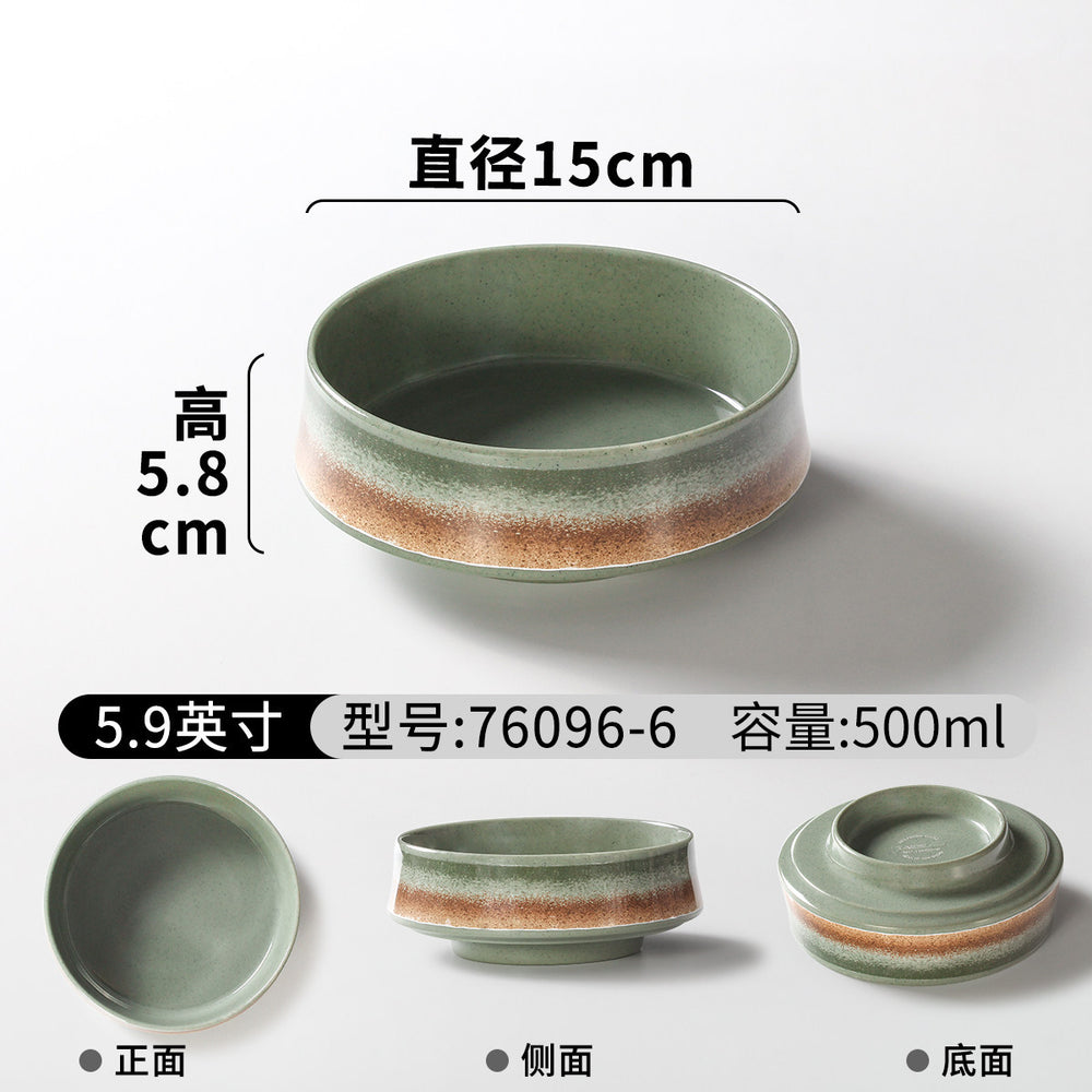 Melamine dinnerware plates - retro commercial dinner plates for restaurants, hotel stir-fry dishes, and unique deep plates for plating