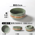 Melamine dinnerware plates - retro commercial dinner plates for restaurants, hotel stir-fry dishes, and unique deep plates for plating