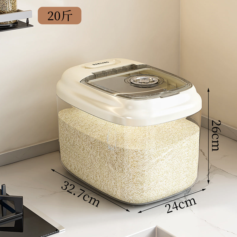 Rice bucket for home2025new arrival insect-proof and moisture-proof sealed rice cylinder rice storage rice box food grade grain storage barrel