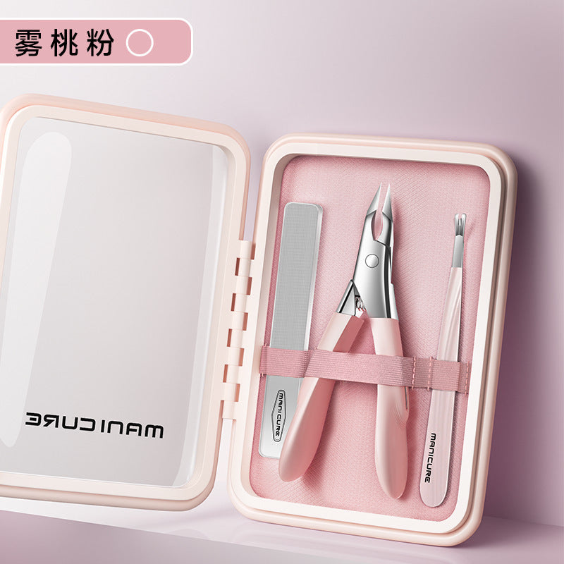 New cuticle nipper manicure set, 5-piece nail clipper kit with precision nippers and single nail clippers tool set