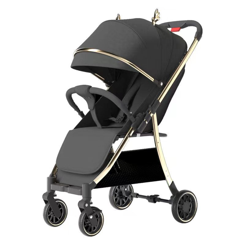 High-view two-way stroller, 0-3 years, convertible pushchair, lightweight & foldable, baby walking assistant