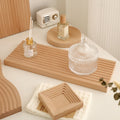 Nordic irregular plate dinner plate western food plating simple solid wood tray ornament for home korean style ins style