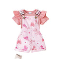 Children's clothing  cross-border fashionsummer children's clothing multi-color short-sleeved khaki + full printed picture