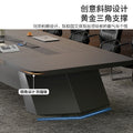 Saint-li conference table and chair set - minimalist conference room office desk, long table with rounded corners, large capacity for employee training