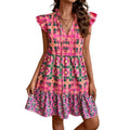 cross-border  new women's elegant printed a-line skirt