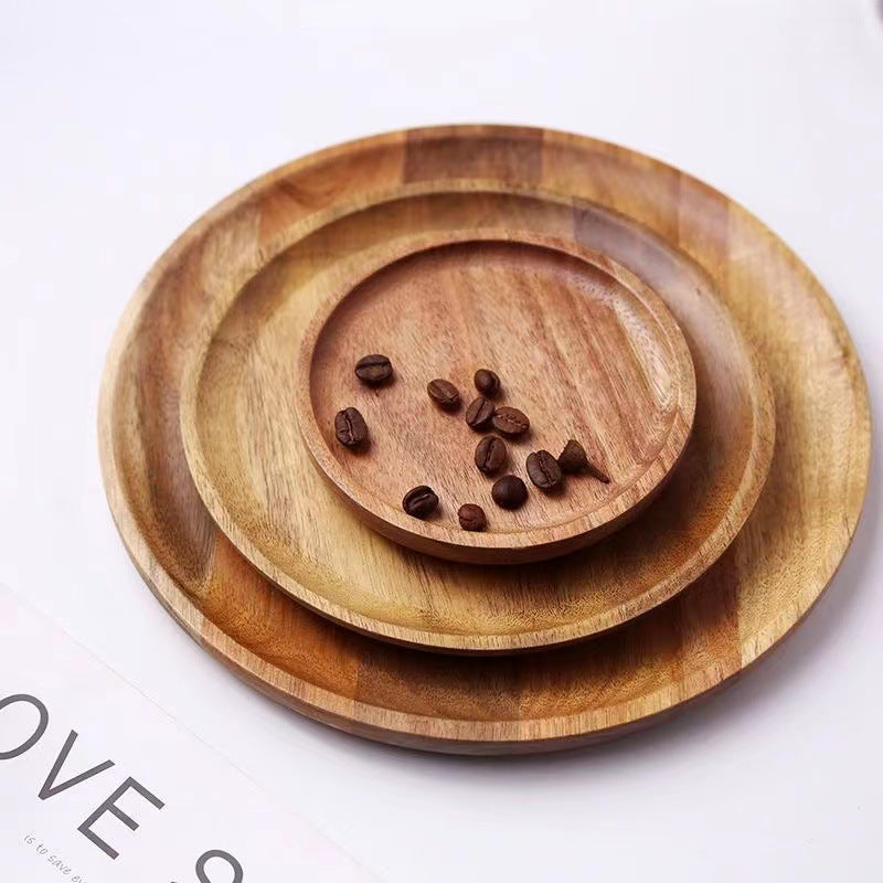 acacia wood tray - household kitchen fruit, vegetable, bread, and deli food sorting tray - suitable for kitchens and restaurants