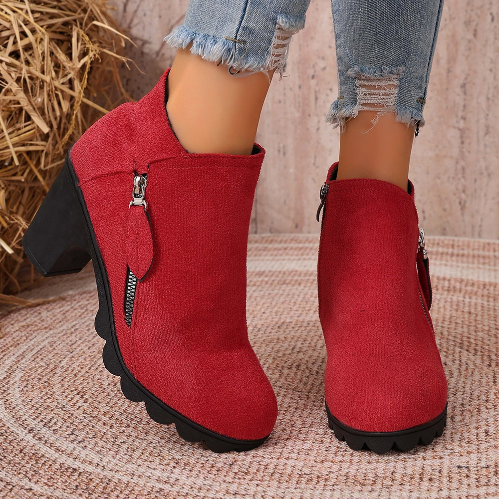 summer new arrival: plus size women's casual comfortable chic side-zip flats - wholesale