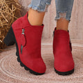 summer new arrival: plus size women's casual comfortable chic side-zip flats - wholesale