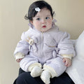 New arrival winter clothing sweet outing clothing infant cute cotton clothing long sleeves one-year-old winterthickened baby onesie