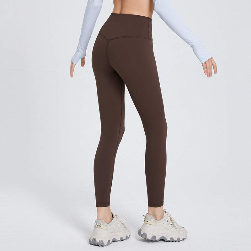winter new high-waisted fleece-lined leggings for women - outdoor running, butt-lifting, pocketed workout fitness pants