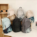 Student backpack - curved design, stylish and spacious. perfect for middle school, high school, and college students. ideal for travel, commuting, and everyday use. multifunctional and trendy