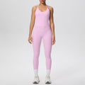 Cloud-feel quick-dry tie-up tank top & high-waisted pocket leggings activewear set - perfect for outdoor running, fitness, and yoga