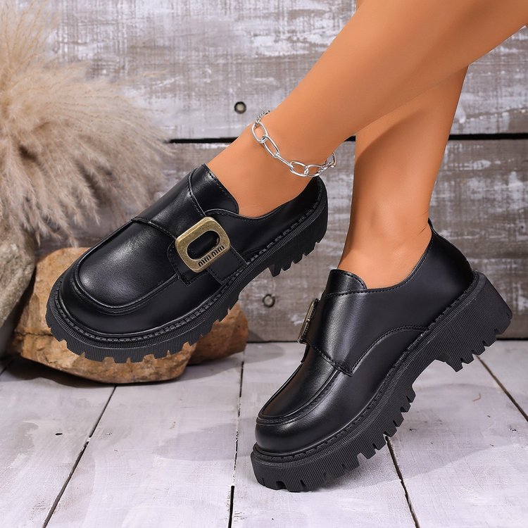 spring/autumn new arrival: thick-soled loafers for cross-border e-commerce. plus sizes available. price difference: $0.67. wholesale options available. dropshipping to  and